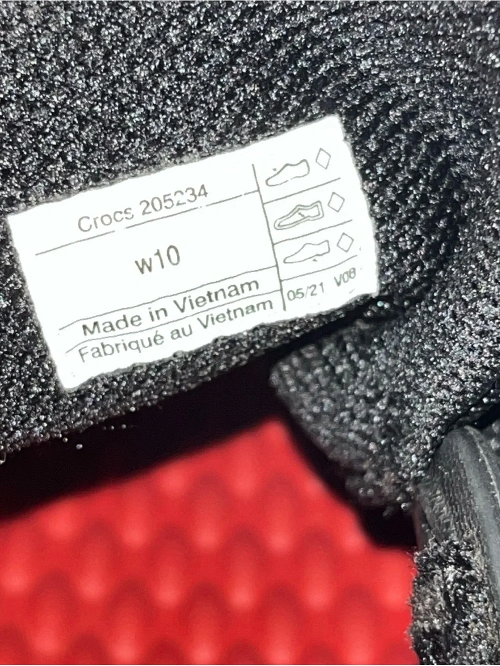 Crocs  Size W 10 LiteRide Pacer Black Rubber Mesh Lace Up Shoes Sneakers 205234